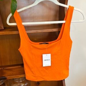 NWT orange crop top